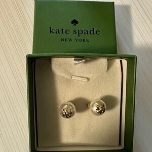 Kate Spade Gold and Pearl Earrings